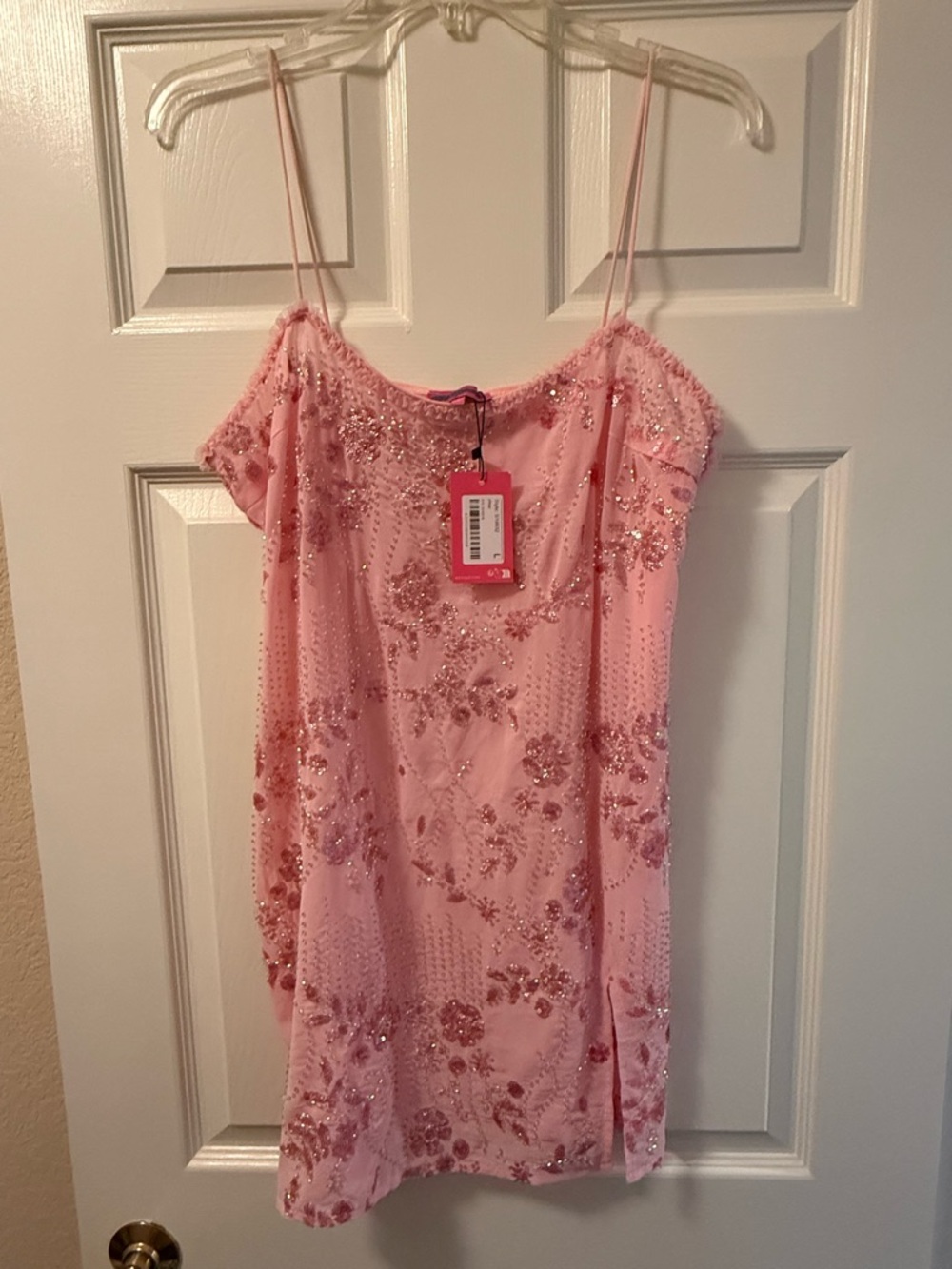 Edikted Romey Beaded Chiffon Mini Dress NWT SZ LARGE Festival Party Wedding Hot - Picture 6 of 15